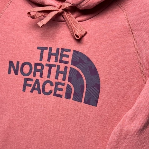 The North Face Tops - The North Face Womens Hoodie Coral Pink Pullover Hooded Sweatshirt Large